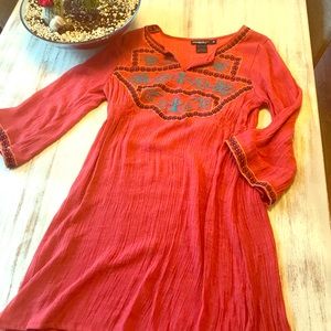 Cute orange tunic/dress /cover up